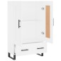 vidaXL Highboard Weiß 69,5x31x115 cm Holzwerkstoff vidaXL Highboard Weiß 69,5x31x115 cm Holzwerkstoff