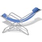 vidaXL Liegestühle 2 Stk. Stahl Blau vidaXL Liegestühle 2 Stk. Stahl Blau