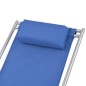 vidaXL Liegestühle 2 Stk. Stahl Blau vidaXL Liegestühle 2 Stk. Stahl Blau