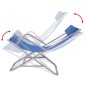 vidaXL Liegestühle 2 Stk. Stahl Blau vidaXL Liegestühle 2 Stk. Stahl Blau