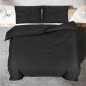 vidaXL Bettwäsche-Set Schwarz 220x240 cm Baumwolle vidaXL Bettwäsche-Set Schwarz 220x240 cm Baumwolle