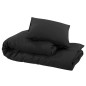 vidaXL Bettwäsche-Set Schwarz 220x240 cm Baumwolle vidaXL Bettwäsche-Set Schwarz 220x240 cm Baumwolle