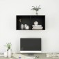 vidaXL TV-Wandschrank Schwarz 37x37x72 cm Holzwerkstoff vidaXL TV-Wandschrank Schwarz 37x37x72 cm Holzwerkstoff