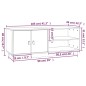 vidaXL TV-Schrank Grau 105x34x40 cm Massivholz Kiefer vidaXL TV-Schrank Grau 105x34x40 cm Massivholz Kiefer