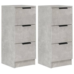 vidaXL Sideboards 2 Stk. Betongrau 30x30x70 cm Holzwerkstoff