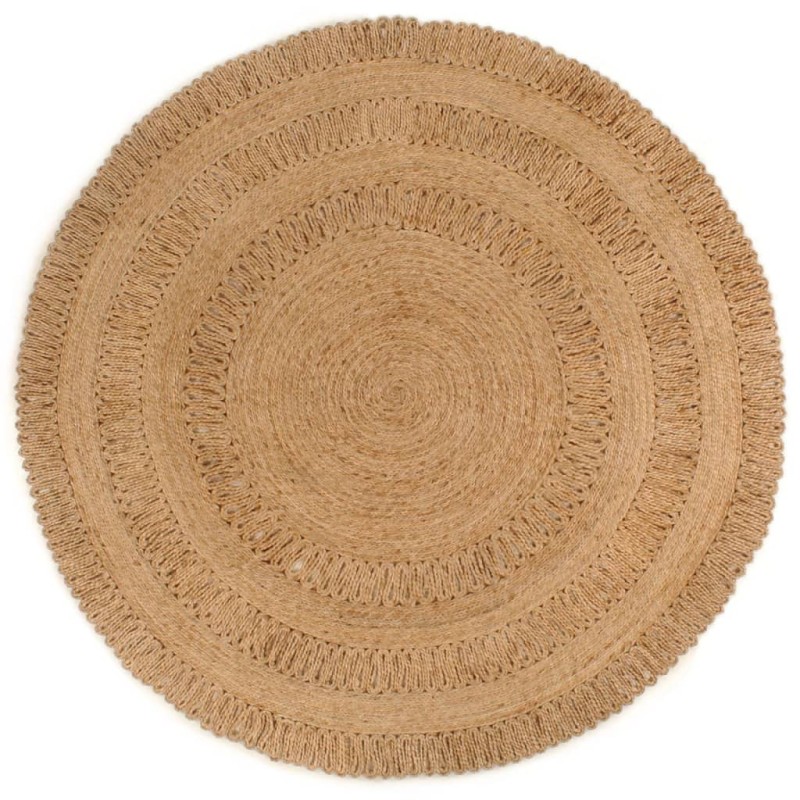 vidaXL Teppich Jute Handgeflochten 180 cm Rund vidaXL Teppich Jute Handgeflochten 180 cm Rund