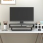 vidaXL Monitorständer Grau 60x27x14 cm Massivholz Kiefer vidaXL Monitorständer Grau 60x27x14 cm Massivholz Kiefer