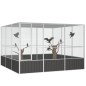 vidaXL Vogelkäfig Anthrazit 302,5x324,5x211,5 cm Verzinkter Stahl vidaXL Vogelkäfig Anthrazit 302,5x324,5x211,5 cm Verzinkter Stahl