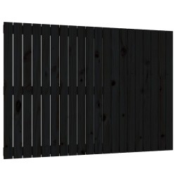 vidaXL Wand-Kopfteil Schwarz 127,5x3x90 cm Massivholz Kiefer