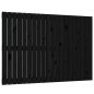 vidaXL Wand-Kopfteil Schwarz 127,5x3x90 cm Massivholz Kiefer