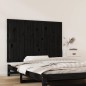 vidaXL Wand-Kopfteil Schwarz 127,5x3x90 cm Massivholz Kiefer