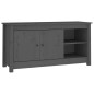 vidaXL TV-Schrank Grau 103x36,5x52 cm Massivholz Kiefer vidaXL TV-Schrank Grau 103x36,5x52 cm Massivholz Kiefer
