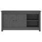 vidaXL TV-Schrank Grau 103x36,5x52 cm Massivholz Kiefer vidaXL TV-Schrank Grau 103x36,5x52 cm Massivholz Kiefer