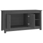 vidaXL TV-Schrank Grau 103x36,5x52 cm Massivholz Kiefer vidaXL TV-Schrank Grau 103x36,5x52 cm Massivholz Kiefer