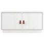 vidaXL TV-Schrank Weiß 80x34x40 cm Massivholz Kiefer vidaXL TV-Schrank Weiß 80x34x40 cm Massivholz Kiefer