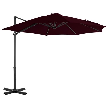 vidaXL Ampelschirm mit Aluminium-Mast Rot 300 cm 