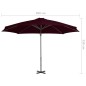 vidaXL Ampelschirm mit Aluminium-Mast Rot 300 cm vidaXL Ampelschirm mit Aluminium-Mast Rot 300 cm