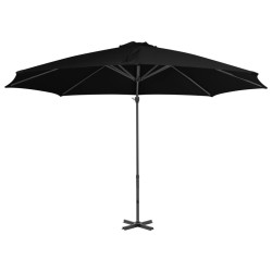vidaXL Ampelschirm mit Aluminium-Mast Schwarz 300 cm 