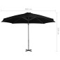 vidaXL Ampelschirm mit Aluminium-Mast Schwarz 300 cm vidaXL Ampelschirm mit Aluminium-Mast Schwarz 300 cm