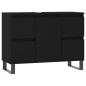 vidaXL Badschrank Schwarz 80x33x60 cm Holzwerkstoff vidaXL Badschrank Schwarz 80x33x60 cm Holzwerkstoff