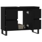 vidaXL Badschrank Schwarz 80x33x60 cm Holzwerkstoff vidaXL Badschrank Schwarz 80x33x60 cm Holzwerkstoff