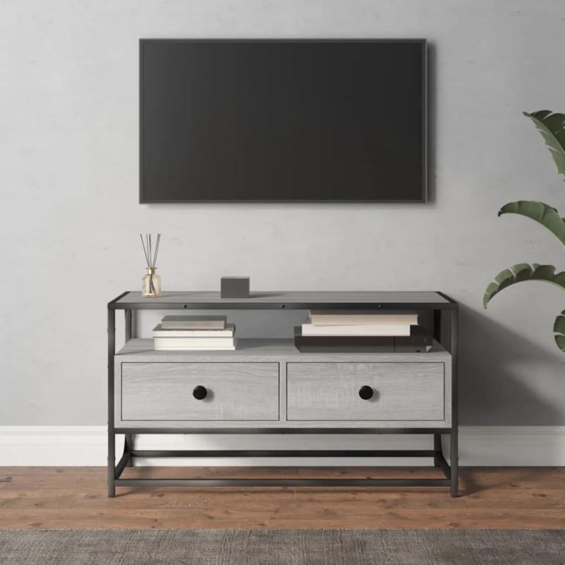 vidaXL TV-Schrank Grau Sonoma 80x35x45 cm Holzwerkstoff vidaXL TV-Schrank Grau Sonoma 80x35x45 cm Holzwerkstoff