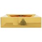 vidaXL Waschbecken mit Überlauf 60x46x16 cm Keramik Golden vidaXL Waschbecken mit Überlauf 60x46x16 cm Keramik Golden