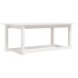 vidaXL Couchtisch Weiß 110x55x45 cm Massivholz Kiefer vidaXL Couchtisch Weiß 110x55x45 cm Massivholz Kiefer