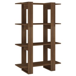 vidaXL Bücherregal/Raumteiler Braun Eichen-Optik 80x30x123,5 cm