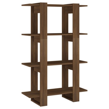vidaXL Bücherregal/Raumteiler Braun Eichen-Optik 80x30x123,5 cm
