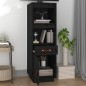 vidaXL Highboard Schwarz 34x40x108,5 cm Massivholz Kiefer vidaXL Highboard Schwarz 34x40x108,5 cm Massivholz Kiefer