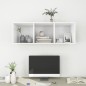 vidaXL TV-Wandschrank Weiß 37x37x107 cm Holzwerkstoff vidaXL TV-Wandschrank Weiß 37x37x107 cm Holzwerkstoff