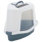 vidaXL Katzenklo Weiß und Blau 56x40x40 cm PP vidaXL Katzenklo Weiß und Blau 56x40x40 cm PP