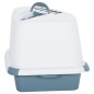 vidaXL Katzenklo Weiß und Blau 56x40x40 cm PP vidaXL Katzenklo Weiß und Blau 56x40x40 cm PP