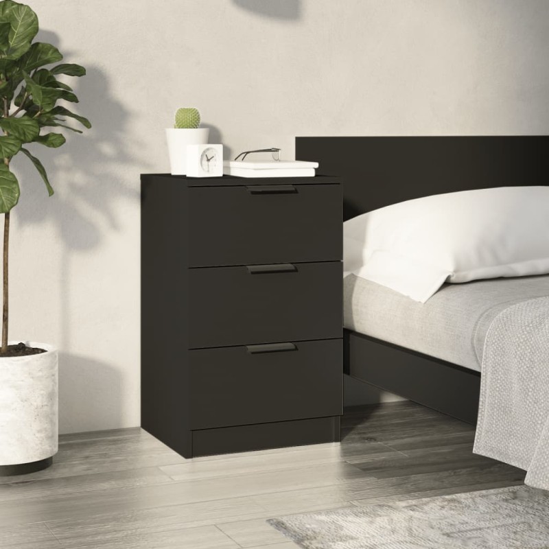 vidaXL Nachttisch Schwarz 40x36x65 cm vidaXL Nachttisch Schwarz 40x36x65 cm