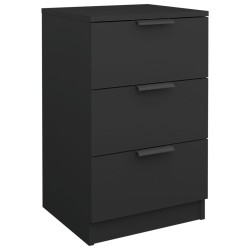 vidaXL Nachttisch Schwarz 40x36x65 cm
