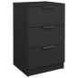 vidaXL Nachttisch Schwarz 40x36x65 cm vidaXL Nachttisch Schwarz 40x36x65 cm