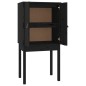 vidaXL Highboard Schwarz 60x40x120 cm Massivholz Kiefer vidaXL Highboard Schwarz 60x40x120 cm Massivholz Kiefer