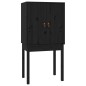 vidaXL Highboard Schwarz 60x40x120 cm Massivholz Kiefer vidaXL Highboard Schwarz 60x40x120 cm Massivholz Kiefer