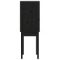 vidaXL Highboard Schwarz 60x40x120 cm Massivholz Kiefer vidaXL Highboard Schwarz 60x40x120 cm Massivholz Kiefer