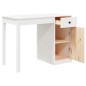 vidaXL Schreibtisch Weiß 100x50x75 cm Massivholz Kiefer vidaXL Schreibtisch Weiß 100x50x75 cm Massivholz Kiefer
