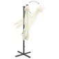 vidaXL Ampelschirm mit Mast und LED-Leuchten Sandfarben 300 cm vidaXL Ampelschirm mit Mast und LED-Leuchten Sandfarben 300 cm