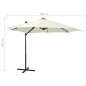 vidaXL Ampelschirm mit Mast und LED-Leuchten Sandfarben 300 cm vidaXL Ampelschirm mit Mast und LED-Leuchten Sandfarben 300 cm