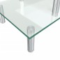 vidaXL Monitorständer 2-stufig Transparent Glas vidaXL Monitorständer 2-stufig Transparent Glas