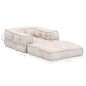 1-Sitzer Modularer Pouf Beige Stoff 1-Sitzer Modularer Pouf Beige Stoff