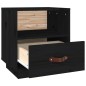 vidaXL Nachttisch Schwarz 40x34x45 cm Massivholz Kiefer vidaXL Nachttisch Schwarz 40x34x45 cm Massivholz Kiefer
