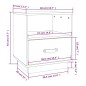vidaXL Nachttisch Schwarz 40x34x45 cm Massivholz Kiefer vidaXL Nachttisch Schwarz 40x34x45 cm Massivholz Kiefer