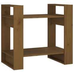 vidaXL Bücherregal/Raumteiler Honigbraun 60x35x57 cm Massivholz Kiefer