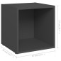 vidaXL TV-Schränke 4 Stk. Grau 37x35x37 cm Holzwerkstoff vidaXL TV-Schränke 4 Stk. Grau 37x35x37 cm Holzwerkstoff