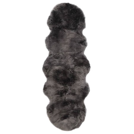 vidaXL Schaffell-Teppich 60 × 180 cm Hellgrau
